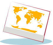 Mapas do mundo e scratch posters
