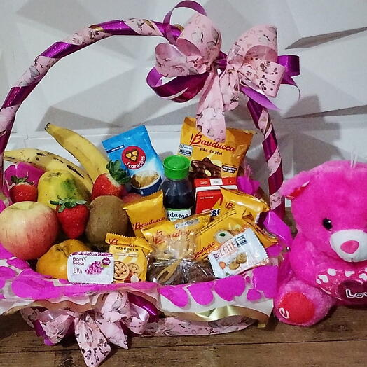 Cesta Natural com Urso 🐻