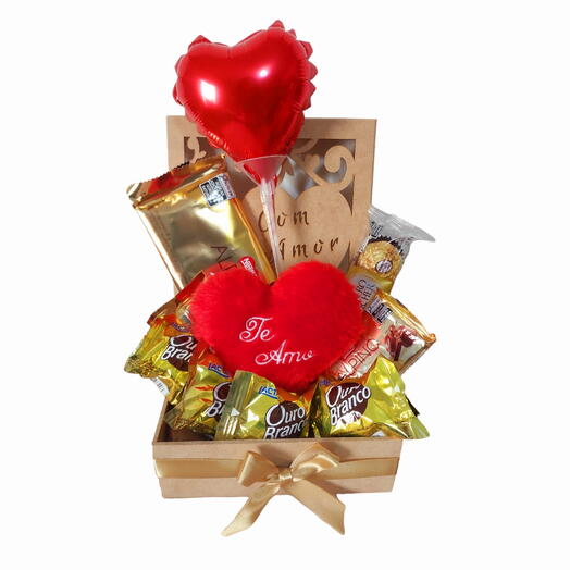 Caixa de chocolates "Com amo"