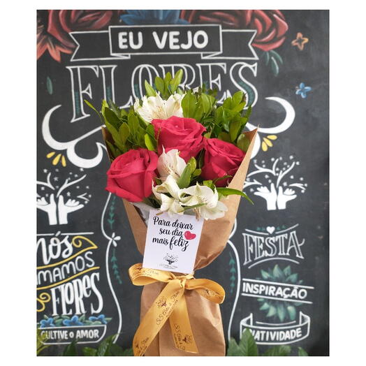 Ramalhete com 3 rosas