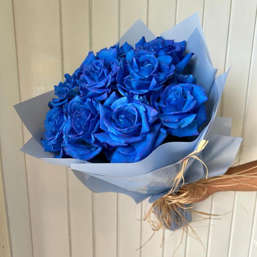 Buquê 9 Rosas Azuis