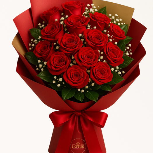 O Classico: Buquê com 15 Rosas