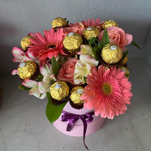 Box de Flores com chocolate