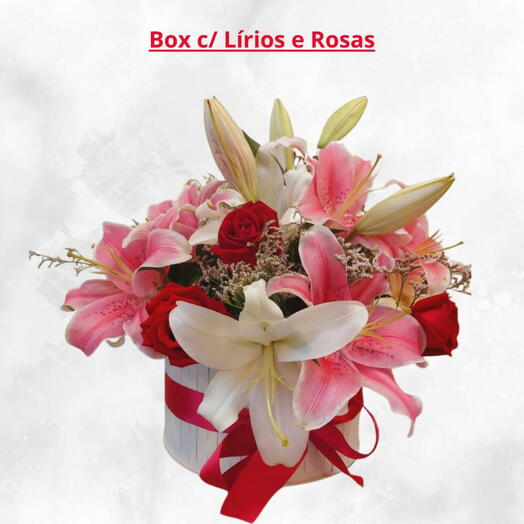 Box de Lirios com rosas