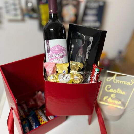 Box Surpresa Vinho e Acessorios