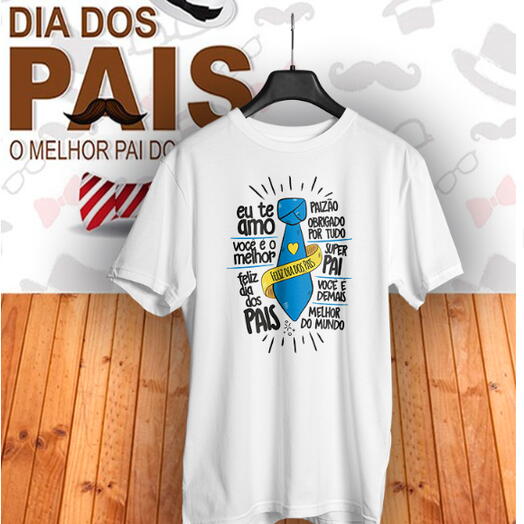 Camiseta Personalizada para o Dia dos Pais com Embalagem Presenteavel