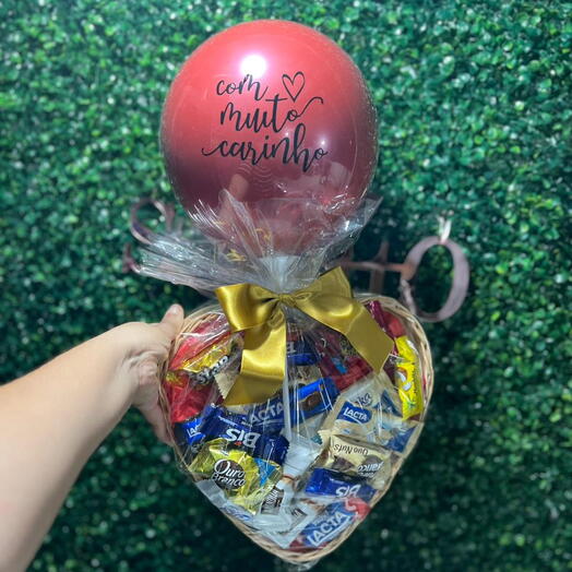 Coração De Chocolates + Balão - Promoção