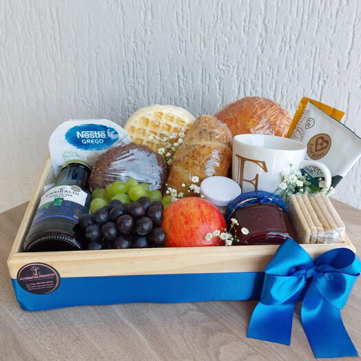 Cesta Cafe Manhã Dos Sonhos Azul