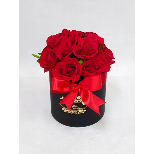 caixa box florfina com 15 rosas vermelhas