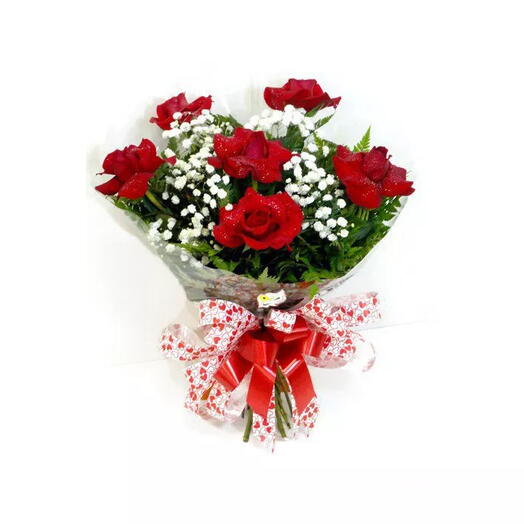 BUQUÊ 6 ROSAS (OFERTA IMBATIVEL)