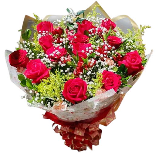 Buquê 12 Rosas Vermelhas