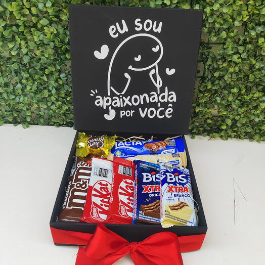 Caixa de chocolates apaixonada por você