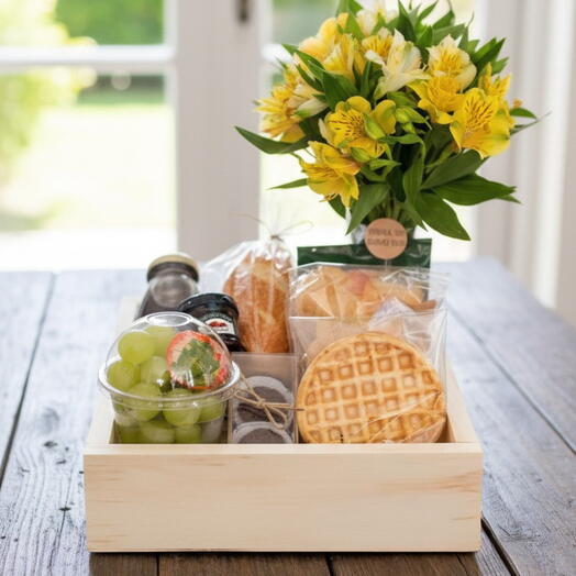 Cesta de cafe jardim