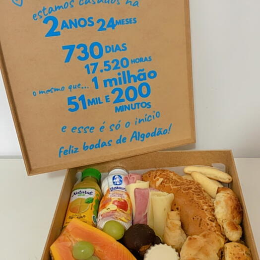Cafe da manhã na caixa