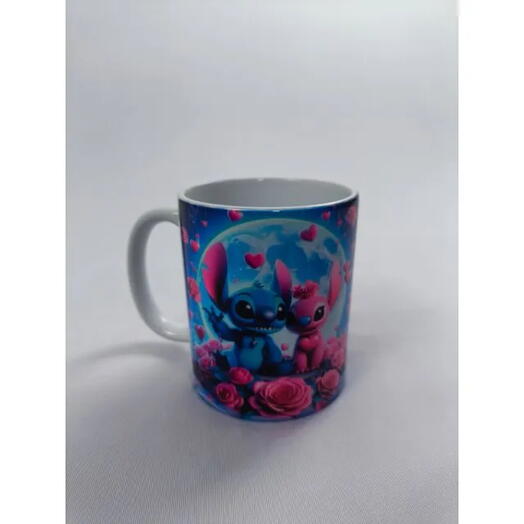 Caneca tematica do Stich com Angel