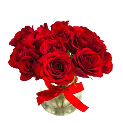 Vaso de Flores Rosas Vermelha (COD: 2358)