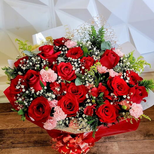 Buquê de 20 Rosas Vermelhas