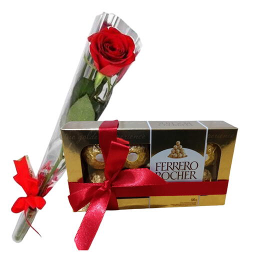 Rosa Natural com Ferrero Rocher - DIA DAS MÃES