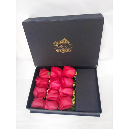 Caixa Florfina com 12 rosas