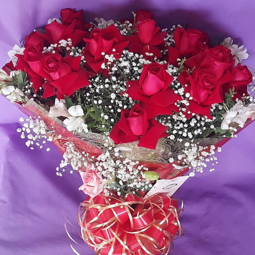 Buquê Paixão Com 12 Rosas