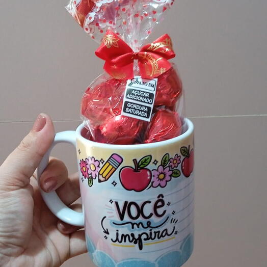 Caneca Dia dos Professores com Bombons