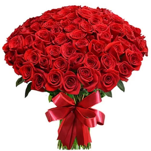 Buquê especial com 100 rosas colombianas