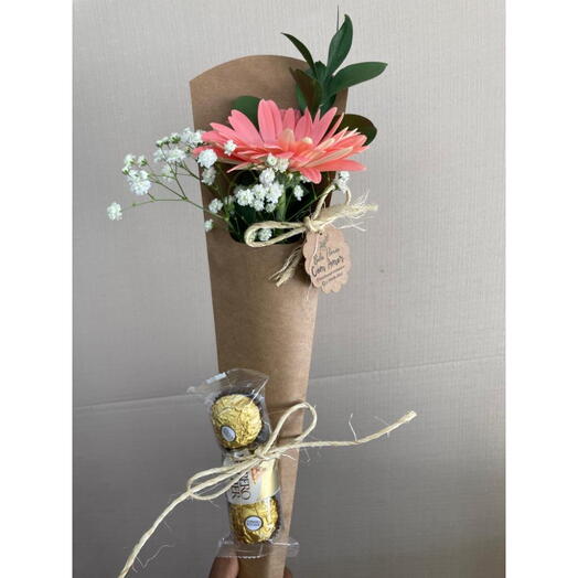 Gerbera com Ferrero Rocher