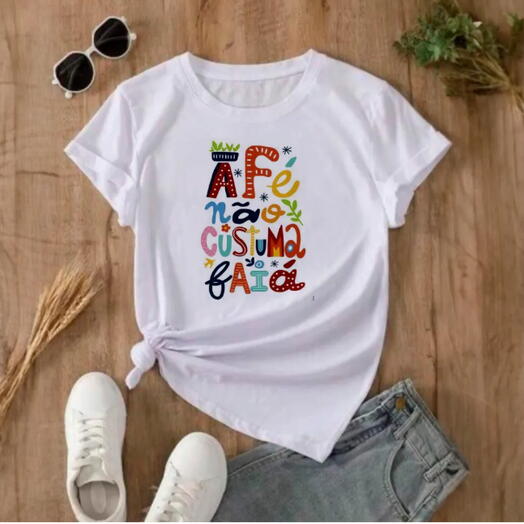 Camiseta A Fe Não Costuma Faia