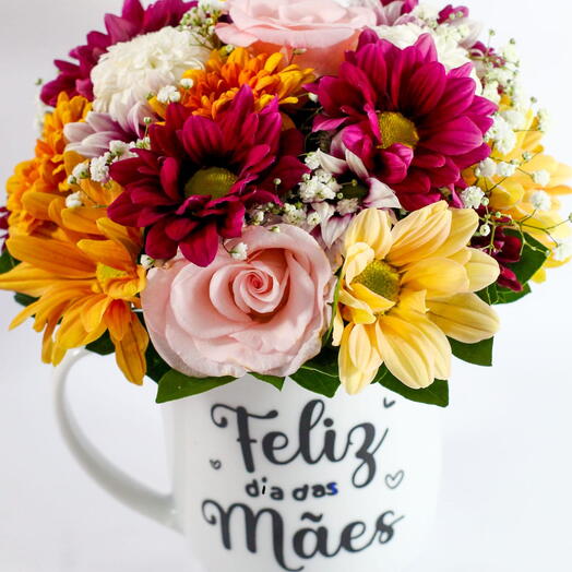 Caneca Personalizavel   Flores