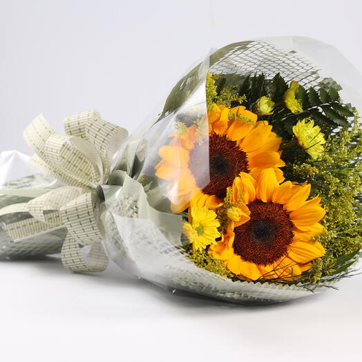 Buquê com Dois Girassois