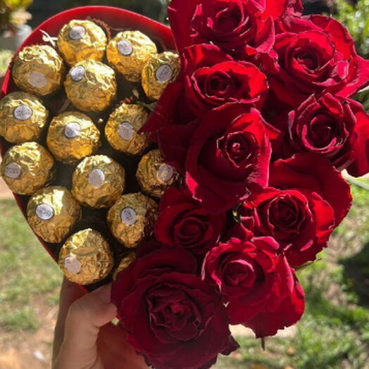 Buquê Coração Ferrero Rocher