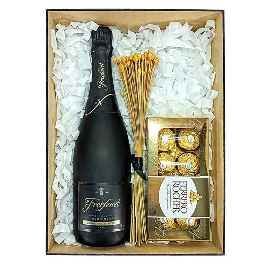 Freixenet Cordon Negro e Bombons Ferrero